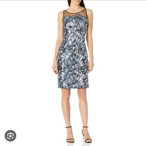 Adrianna Papell Blue & Silver Sequin Dress